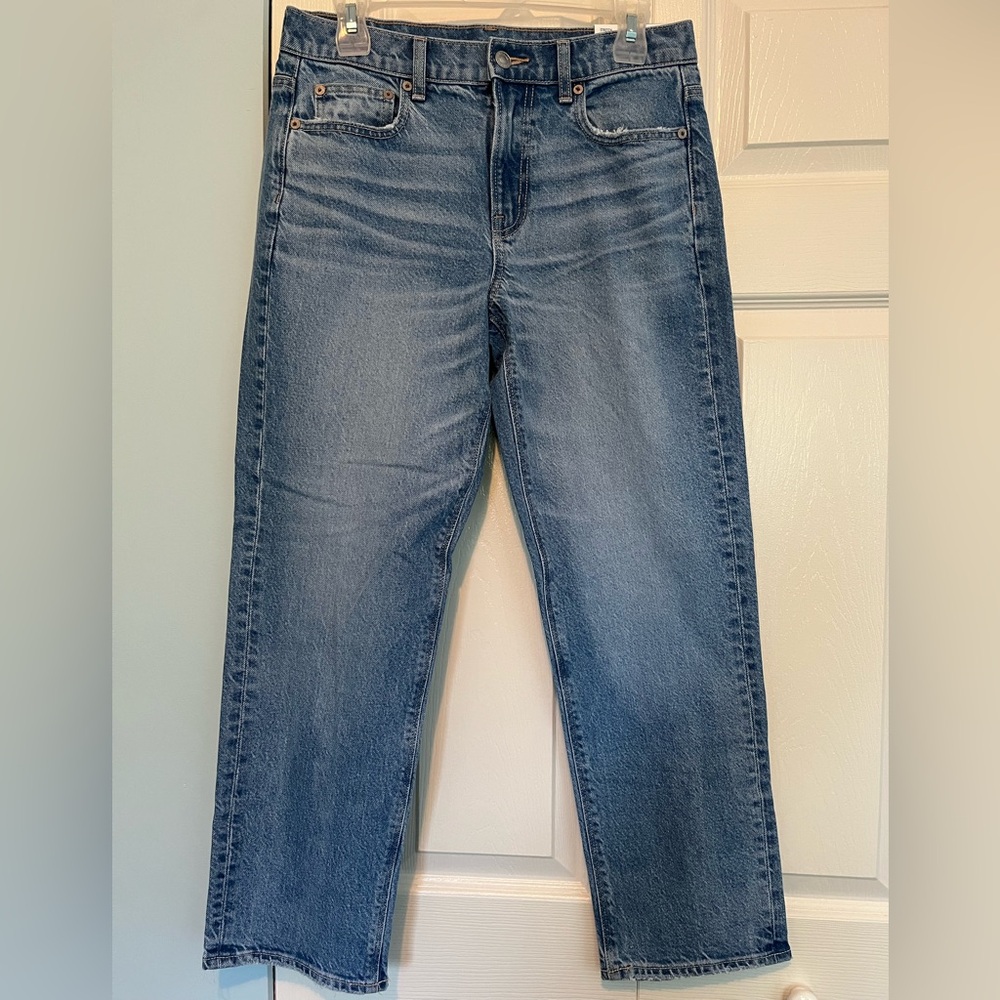 AE Super High-Rise Ankle Straight Jeans